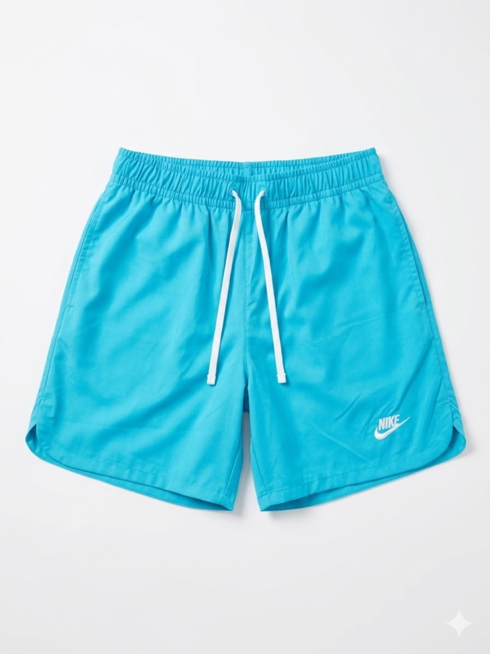 Nike Men’s Turquoise Swim Trunks with White Drawstring